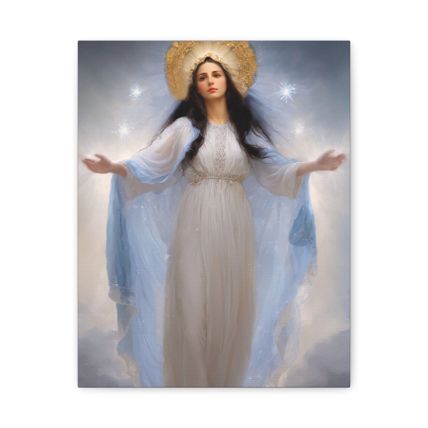 Ready to Hang - Our Lady of Stars Virgin Mary Catholic Canvas Wall Art, Christian Decor