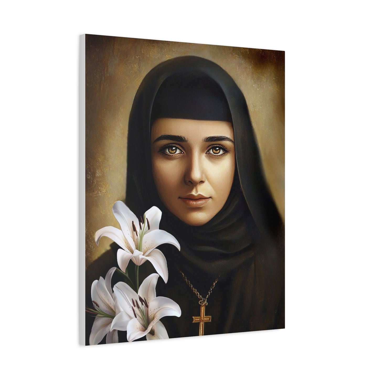 Ready To Hang - St. Rafqa Rebecca Catholic Canvas Wall Art, Christian Decor