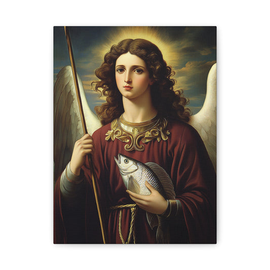 Ready To Hang - St. Rapahel the Archangel Catholic Canvas Wall Art, Christian Decor