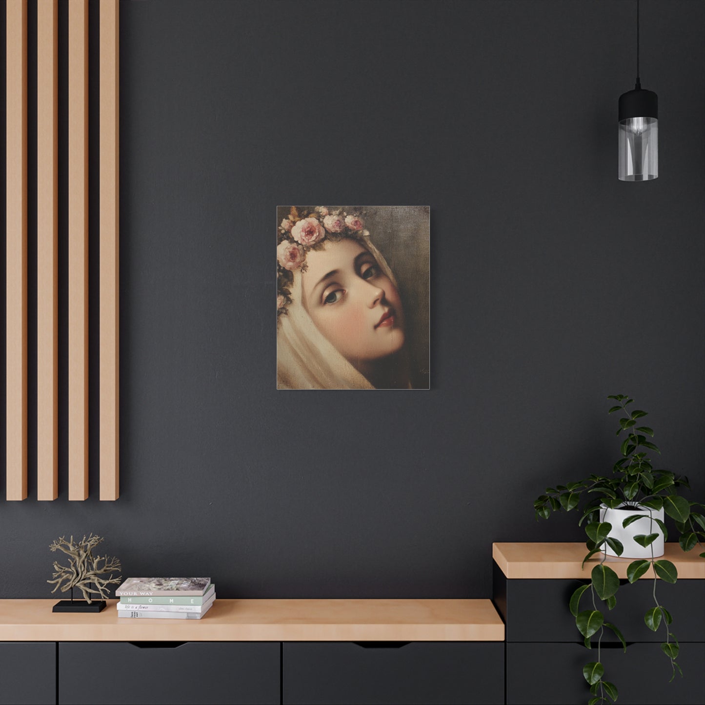 Ready To Hang - St. Rose of Lima Close Up Image Catholic Canvas Wall Art, Christian Decor