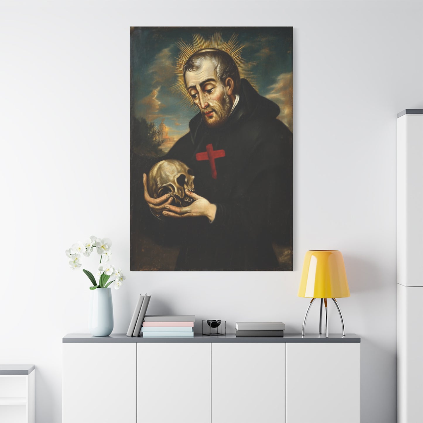 St. Camillus de Lellis Catholic Canvas Wall Art, Christian Decor