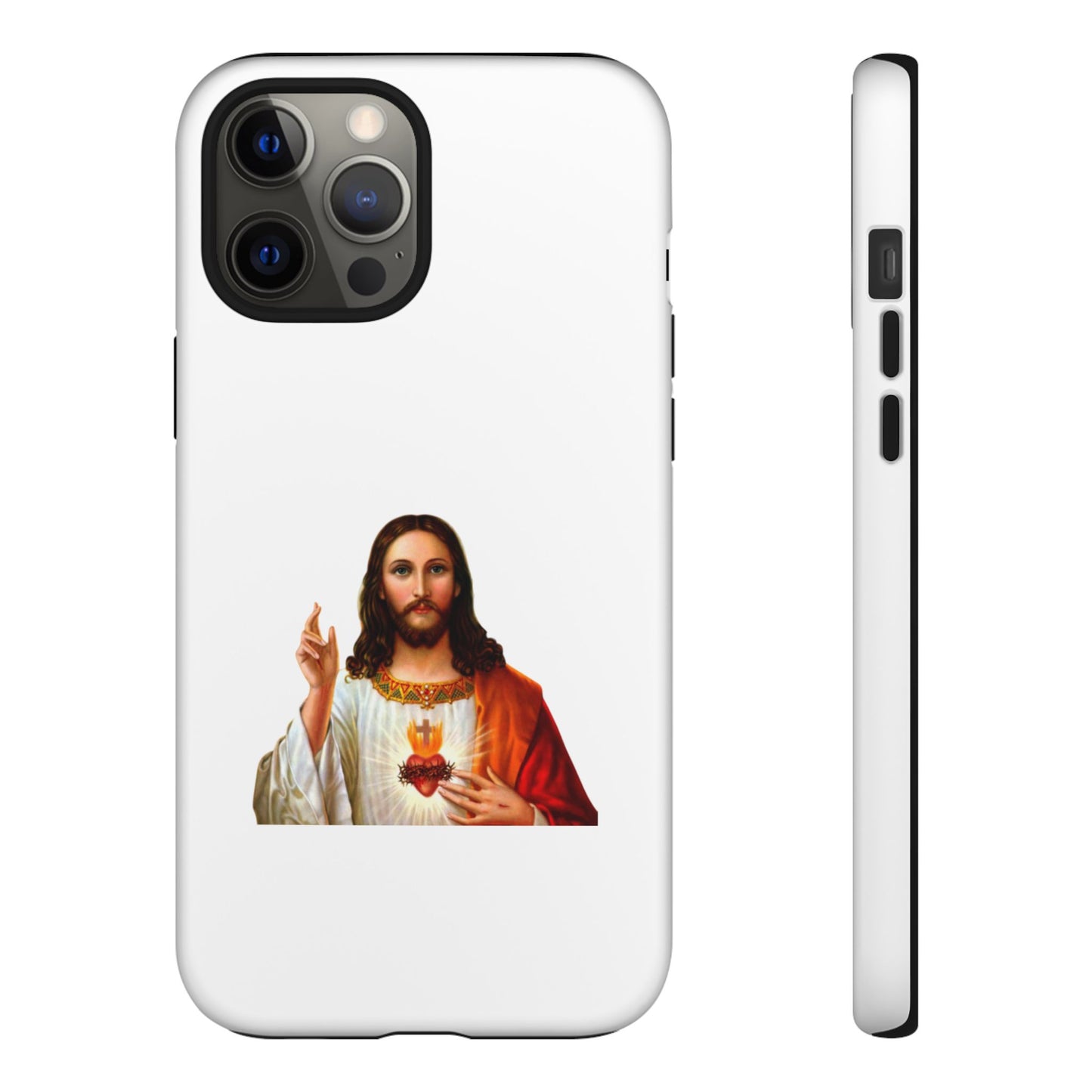 Artistic Phone Case Featuring Jesus, Tough Phone Case, Christian Gift, Religious Phone Cover, Inspirational Phone Accessory, Unique Jesus