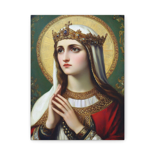 St. Elizabeth of Hungary Catholic Canvas Wall Art, Christian Decor