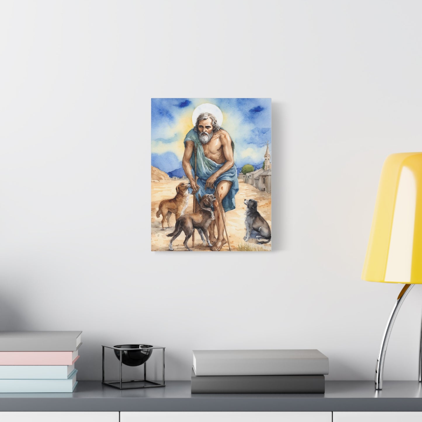 St. Lazarus of Bethany Catholic Canvas Wall Art, Christian Decor
