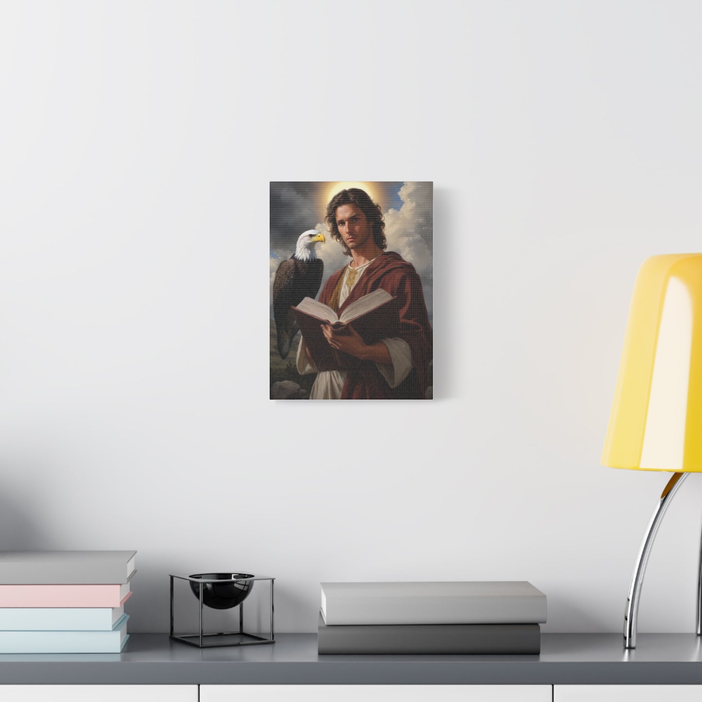 St. John the Evangelist Catholic Canvas Wall Art, Christian Decor