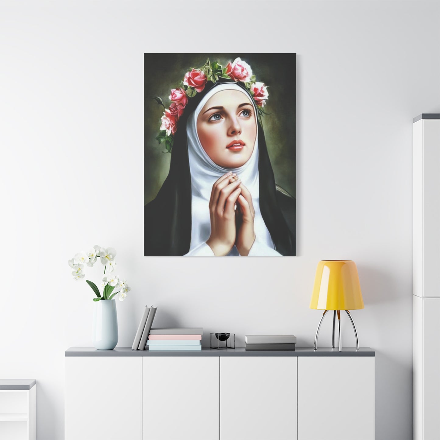Ready To Hang - St. Rose of Lima Catholic Canvas Wall Art, Christian Decor