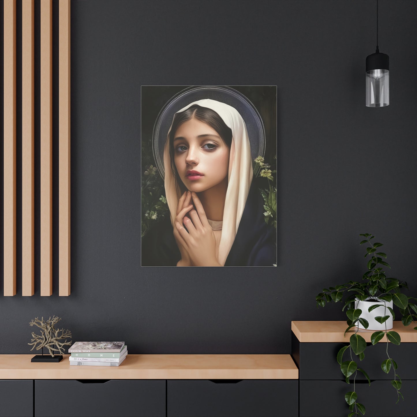 St. Elizabeth of Hungary Catholic Canvas Wall Art, Christian Decor