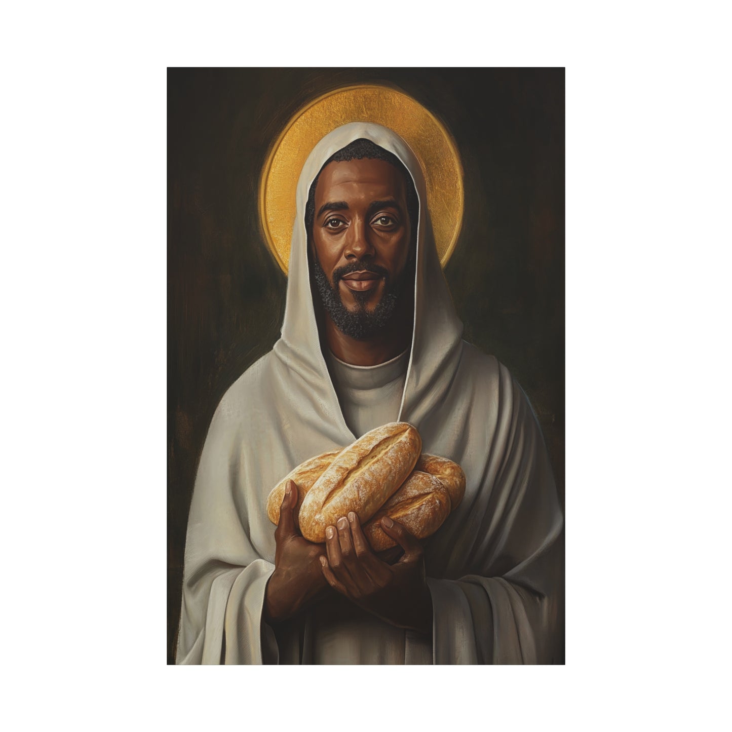 Benedict the Moor Canvas Print, Catholic Decor Wall, Gift Religious Christian