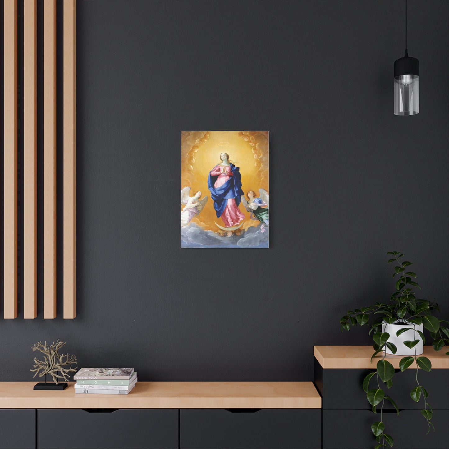 Ready To Hang - Mother Mary Immaculate Conception Our Lady Catholic Canvas Wall Art, Christian Decor