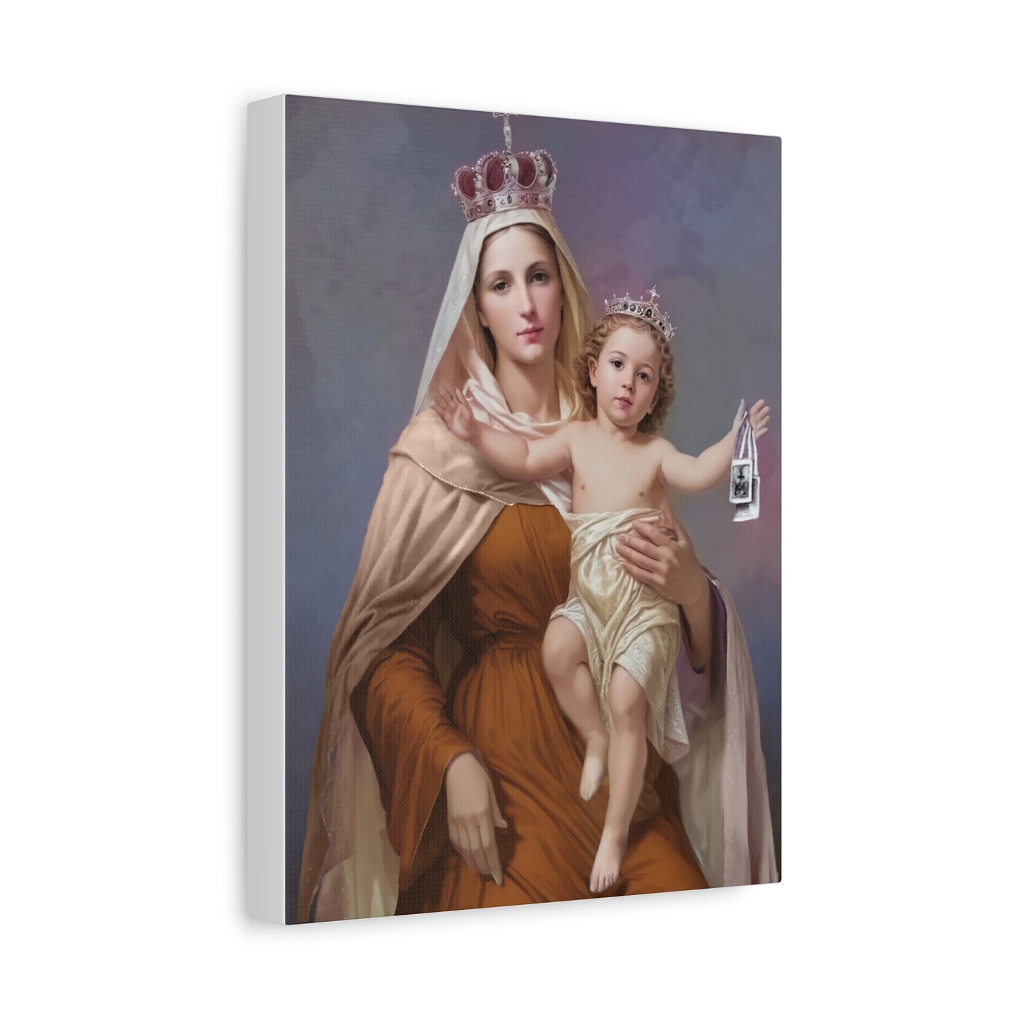 Our Lady of Mount Carmel Catholic Canvas Wall Art, Christian Decor