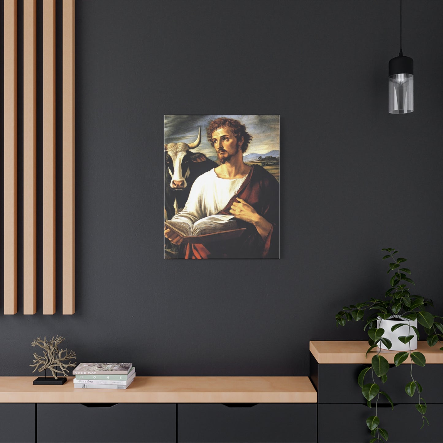 St. Luke the Evangelist Catholic Canvas Wall Art, Christian Decor