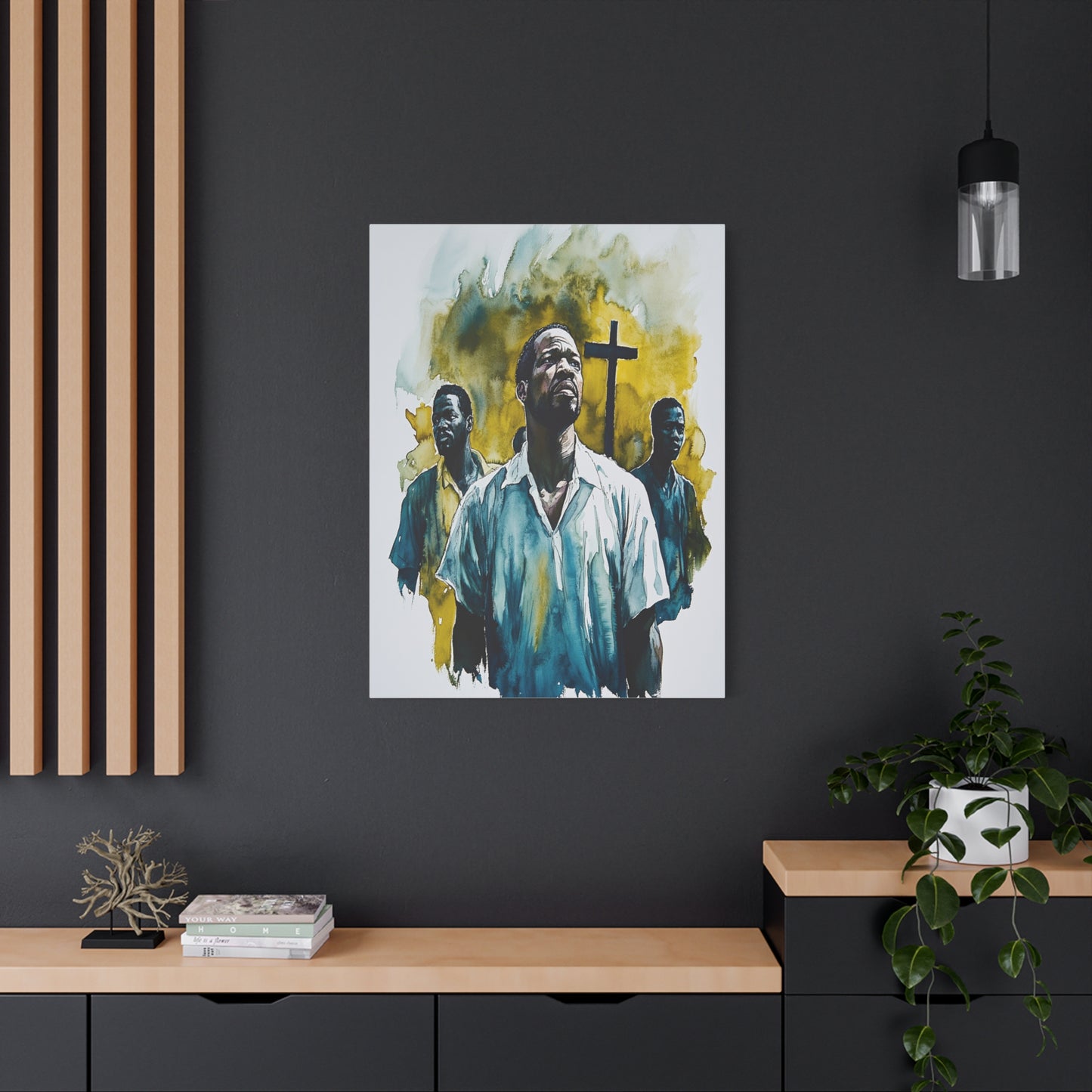 St. Charles Lwanga and Companions Catholic Canvas Wall Art, Christian Decor