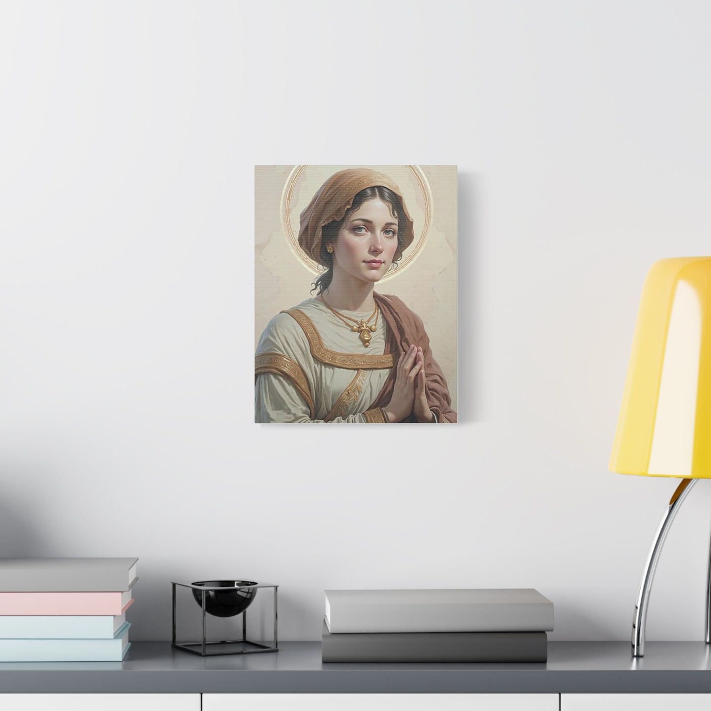 St. Flavia Domitilla Catholic Canvas Wall Art, Christian Decor