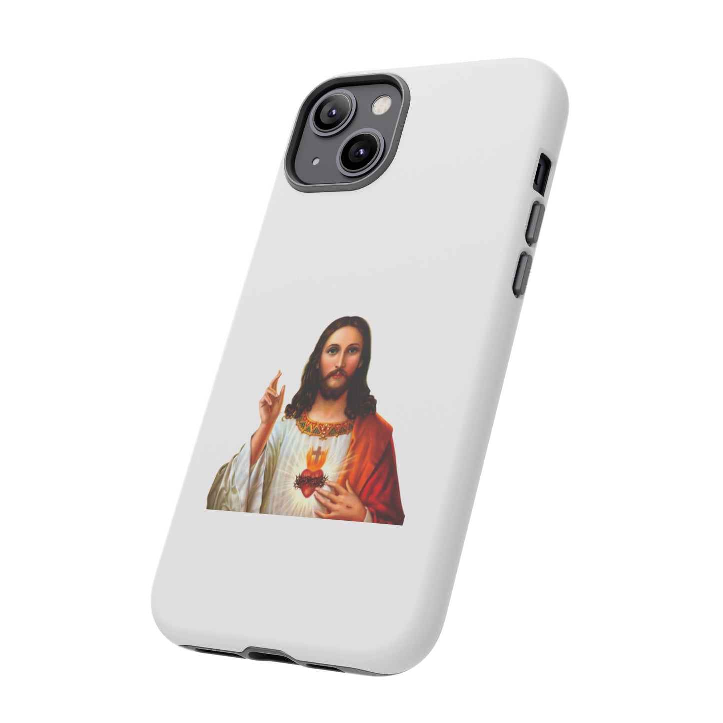 Artistic Phone Case Featuring Jesus, Tough Phone Case, Christian Gift, Religious Phone Cover, Inspirational Phone Accessory, Unique Jesus