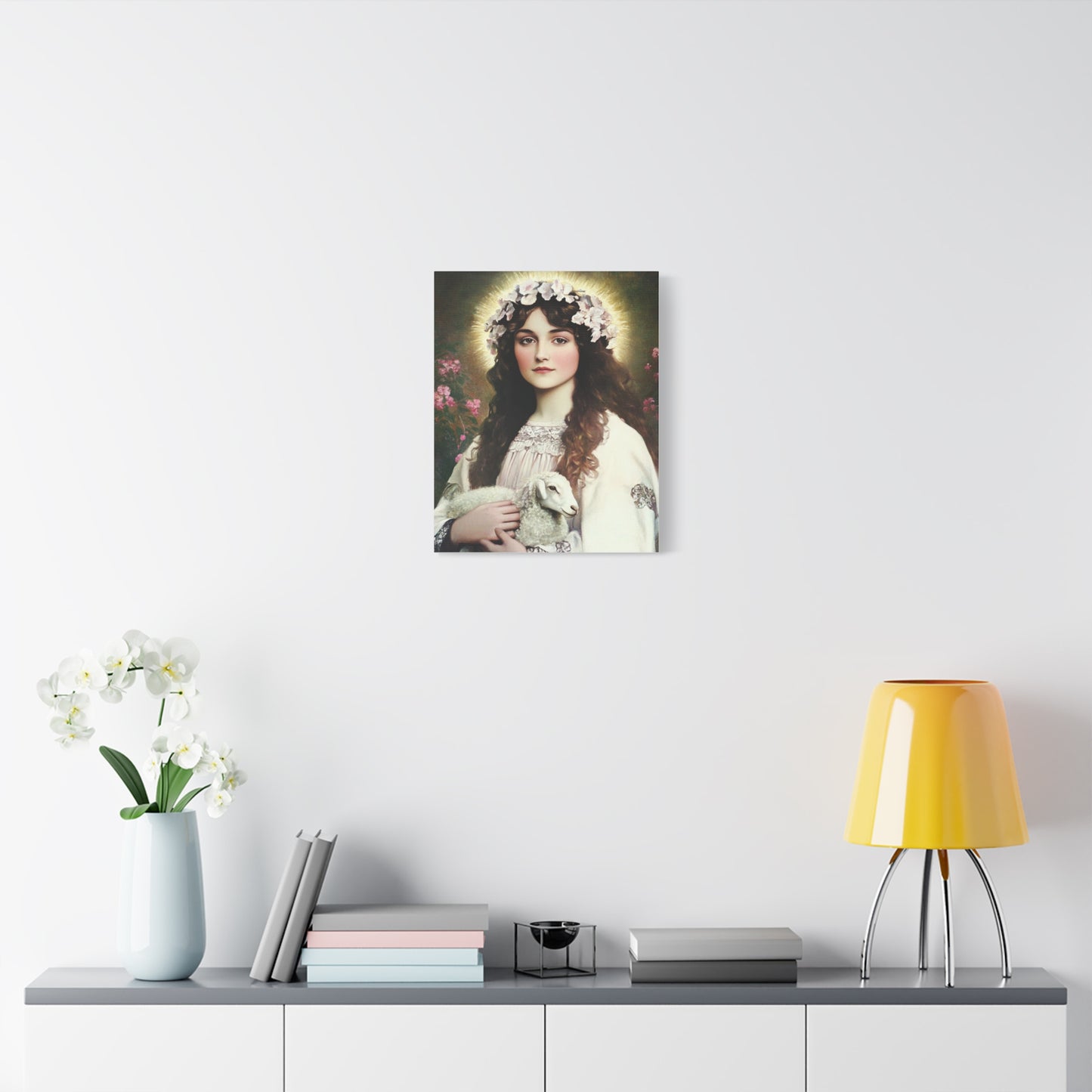 Agnes of rome stCanvas Wall Art, Christian Decor