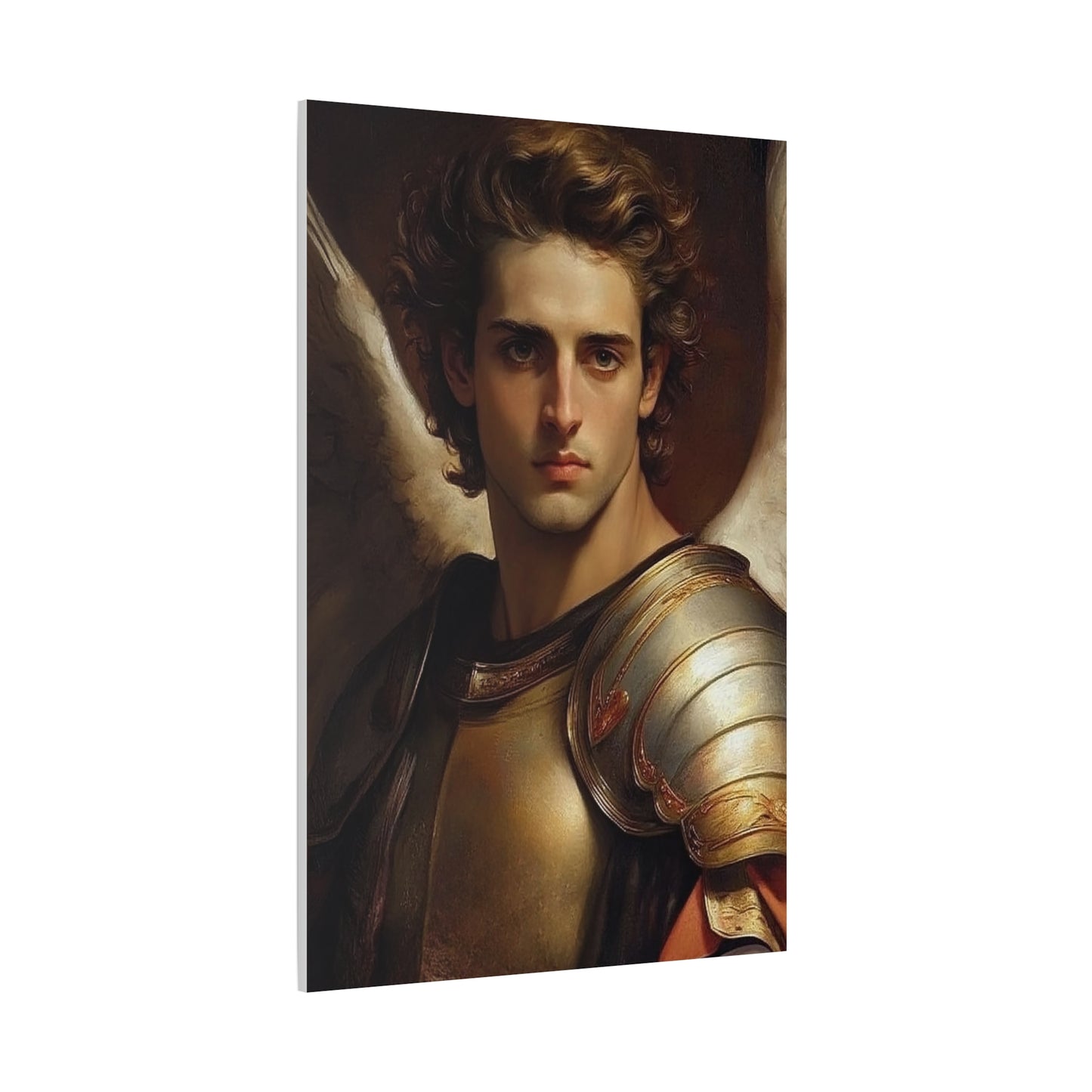 Michael the Archangel Catholic Canvas Wall Art, Christian Decor