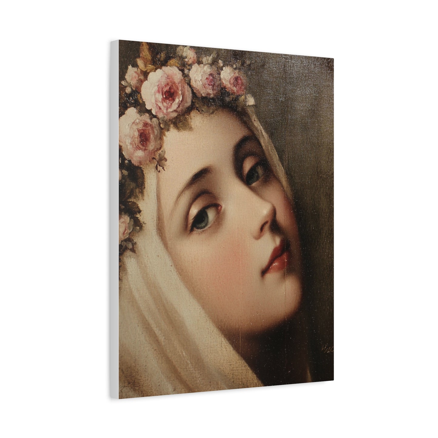 Ready To Hang - St. Rose of Lima Close Up Image Catholic Canvas Wall Art, Christian Decor