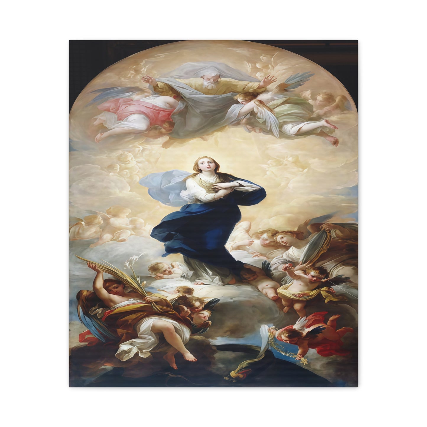 Ready To Hang - Mother Mary Immaculate Conception Catholic Canvas Wall Art
