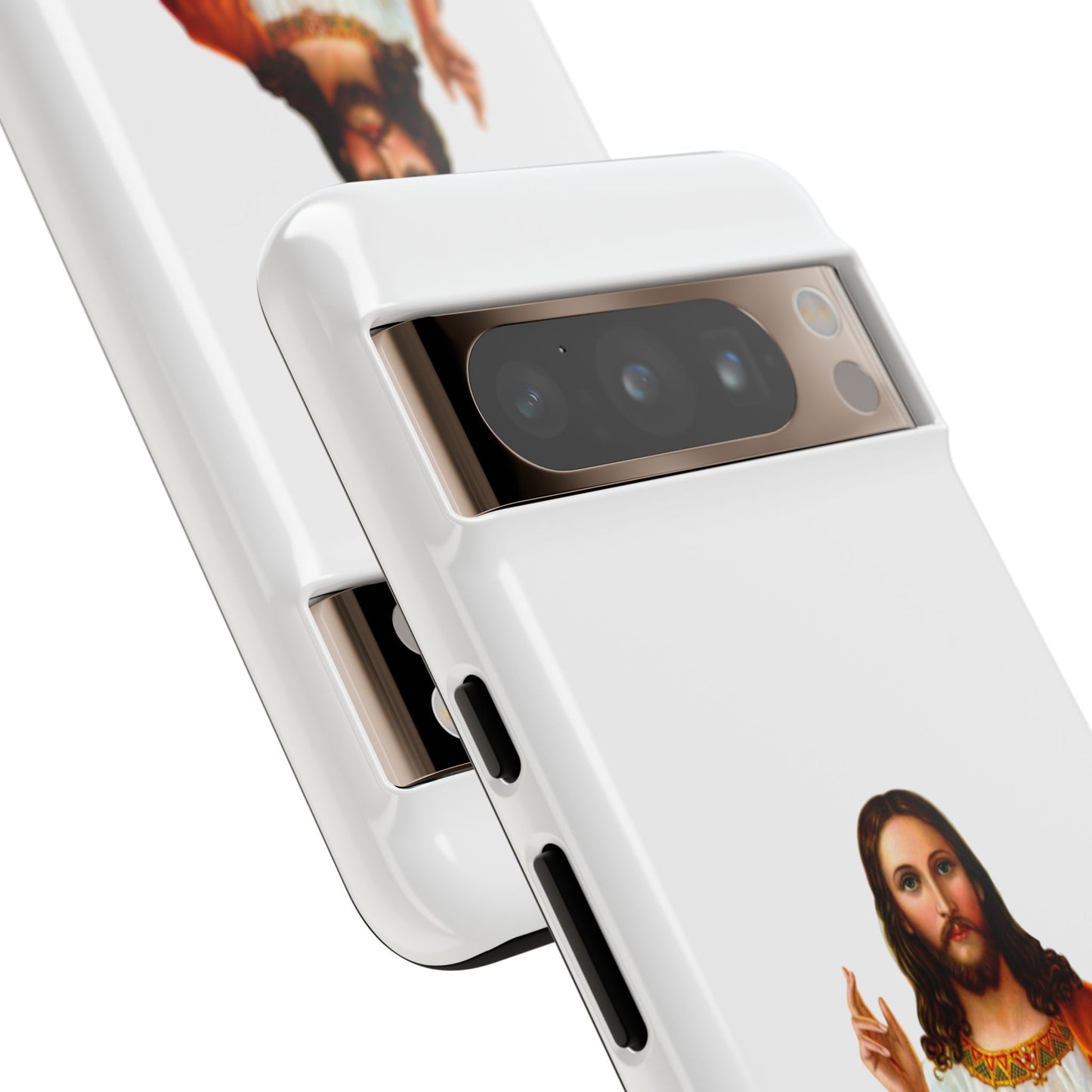 Artistic Phone Case Featuring Jesus, Tough Phone Case, Christian Gift, Religious Phone Cover, Inspirational Phone Accessory, Unique Jesus