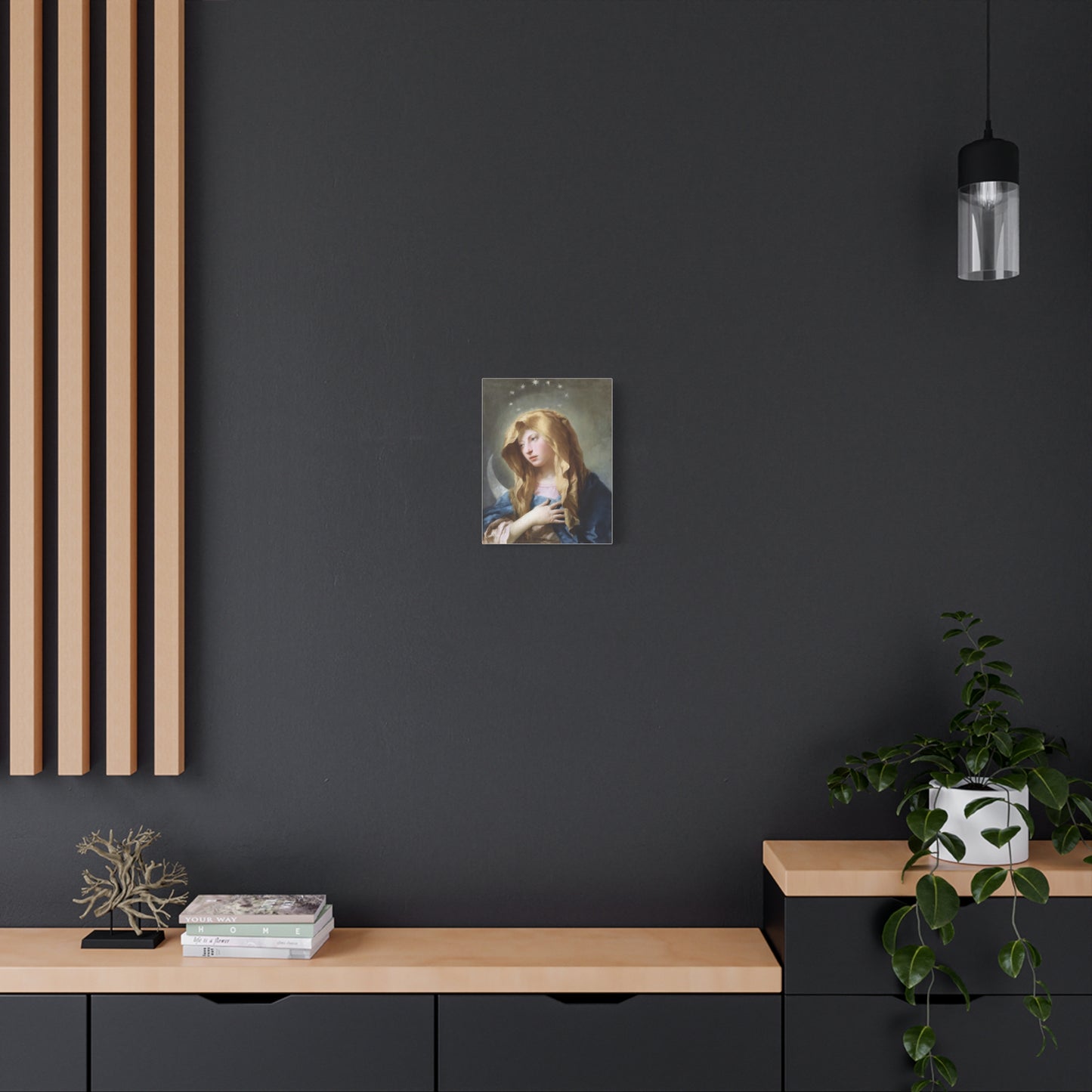 Ready To Hang - Mother Mary Immaculate Conception Art Catholic Canvas Wall Art, Christian Decor