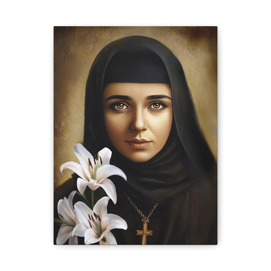 Ready To Hang - St. Rafqa Rebecca Catholic Canvas Wall Art, Christian Decor