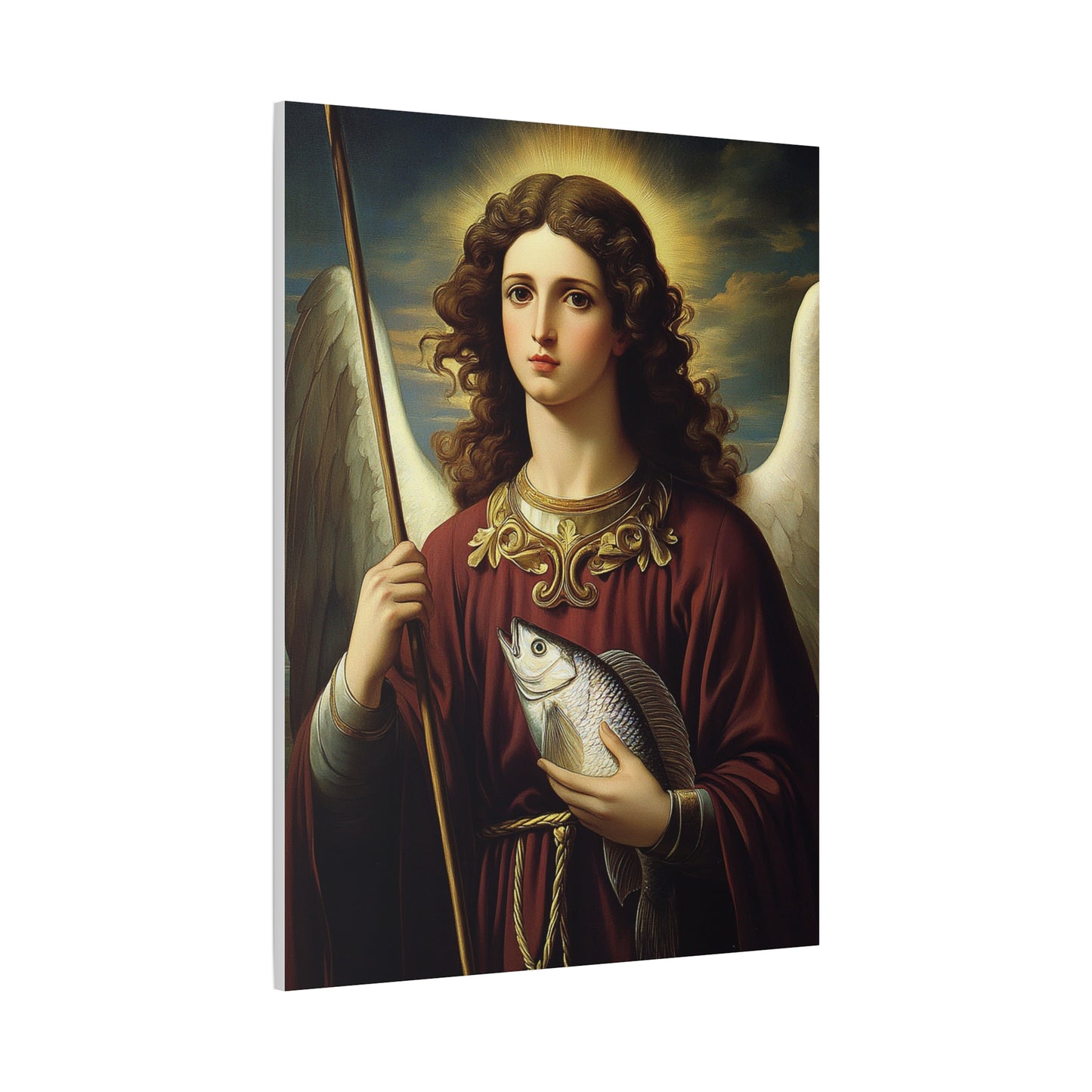 Ready To Hang - St. Rapahel the Archangel Catholic Canvas Wall Art, Christian Decor