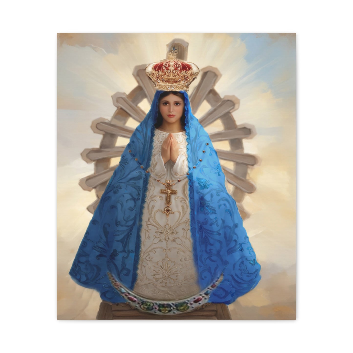 Ready to Hang - Our Lady of Lujan Virgin Mary Catholic Canvas Wall Art, Christian Decor