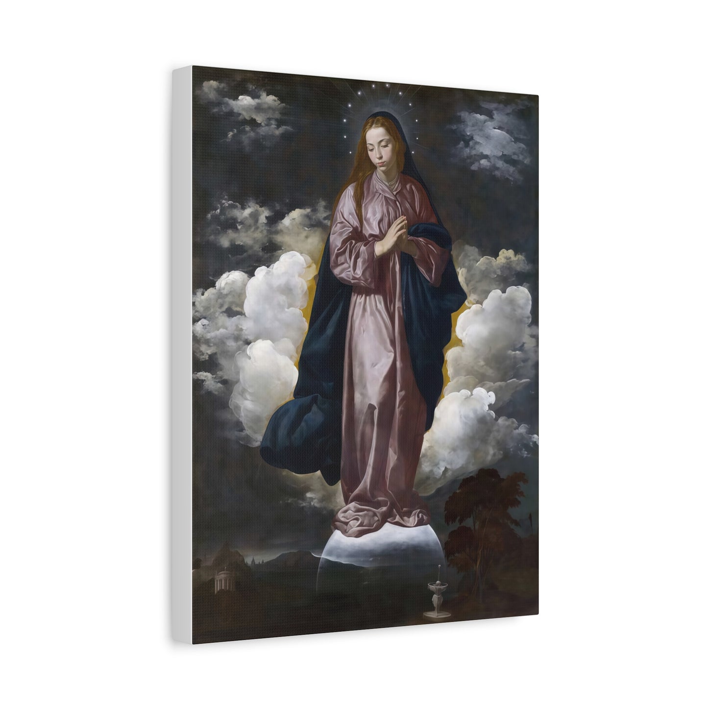 Ready To Hang - Mary Immaculate Conception Catholic Canvas Wall Art, Christian Decor
