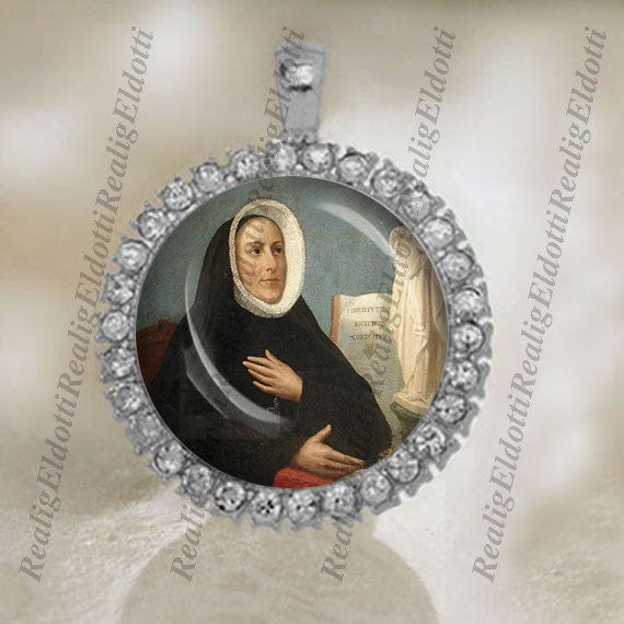 St. Madeline Sophie Barat Christian Patron Catholic Silver Tone Medal Pendant