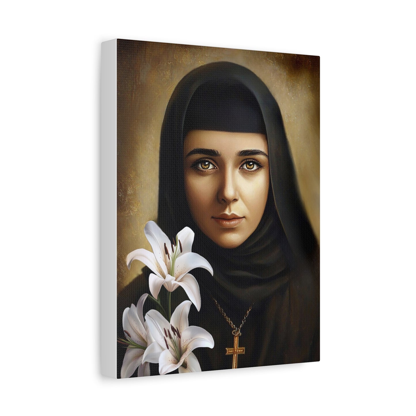 Ready To Hang - St. Rafqa Rebecca Catholic Canvas Wall Art, Christian Decor