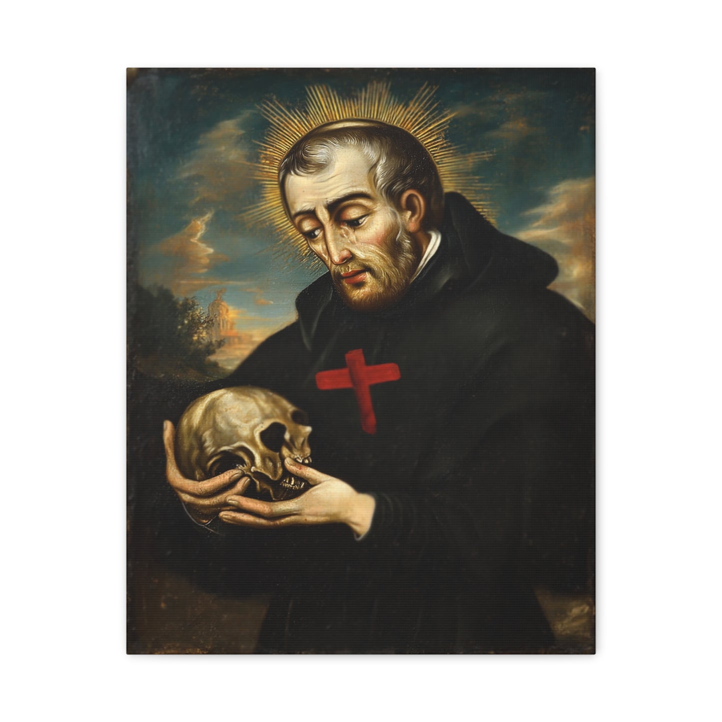 St. Camillus de Lellis Catholic Canvas Wall Art, Christian Decor