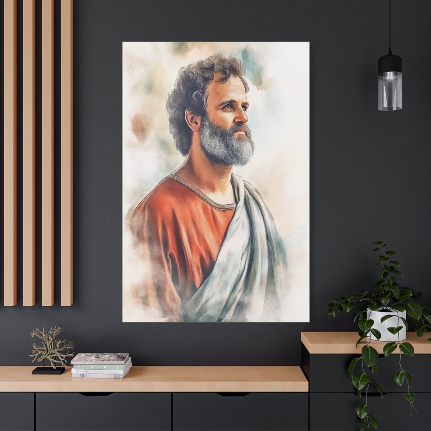 Ready to Hang - St. Paul the Apostle watercolor Catholic Canvas Wall Art, Christian Decor