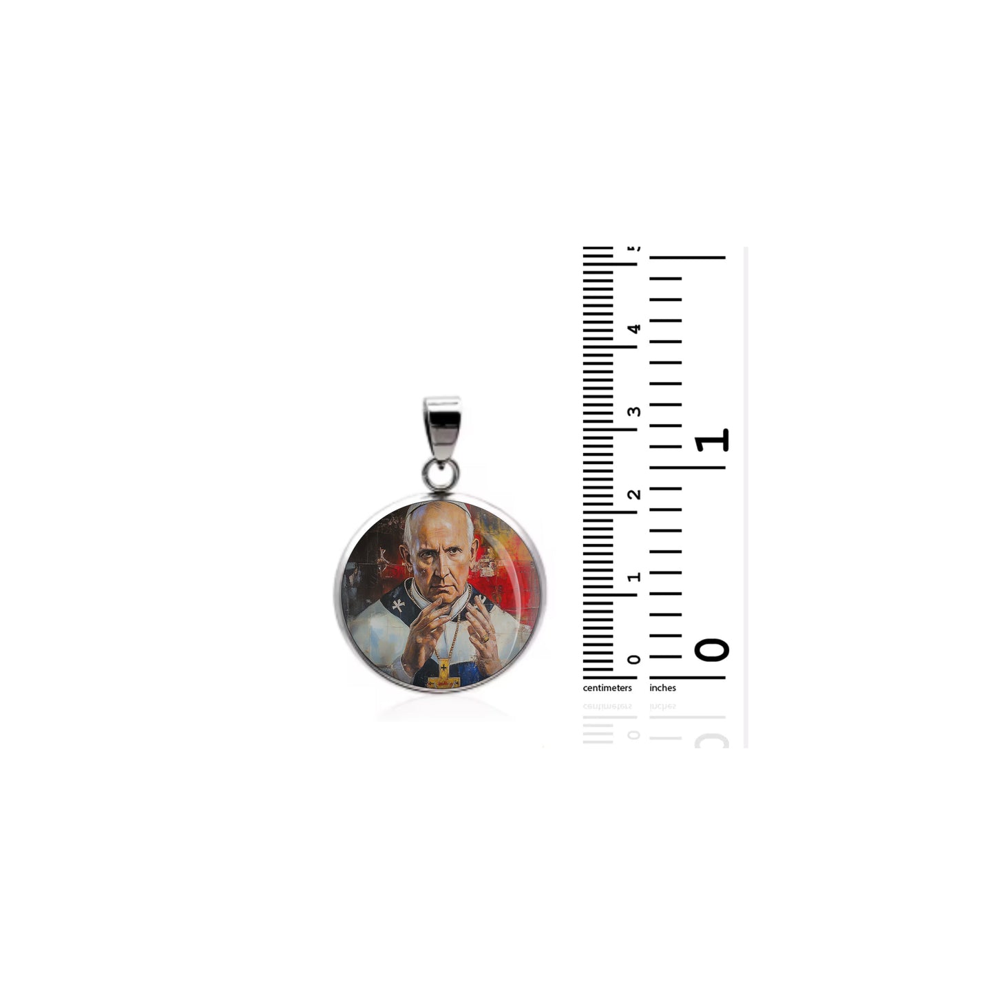 Saint John Paul Ii Catholic sterling silver 925 Christian Medal Patron Pendant image 1