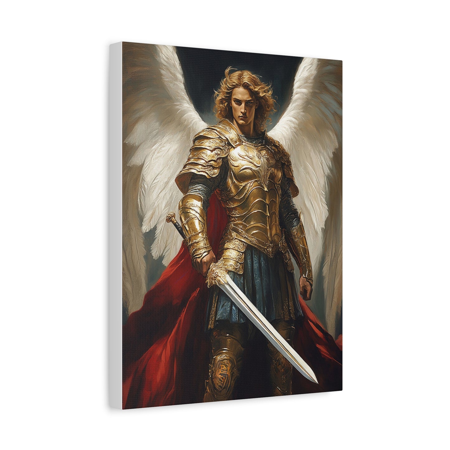 Archangel Michael Catholic digital print Canvas Print, Catholic Decor Wall, Gift Religious Christian