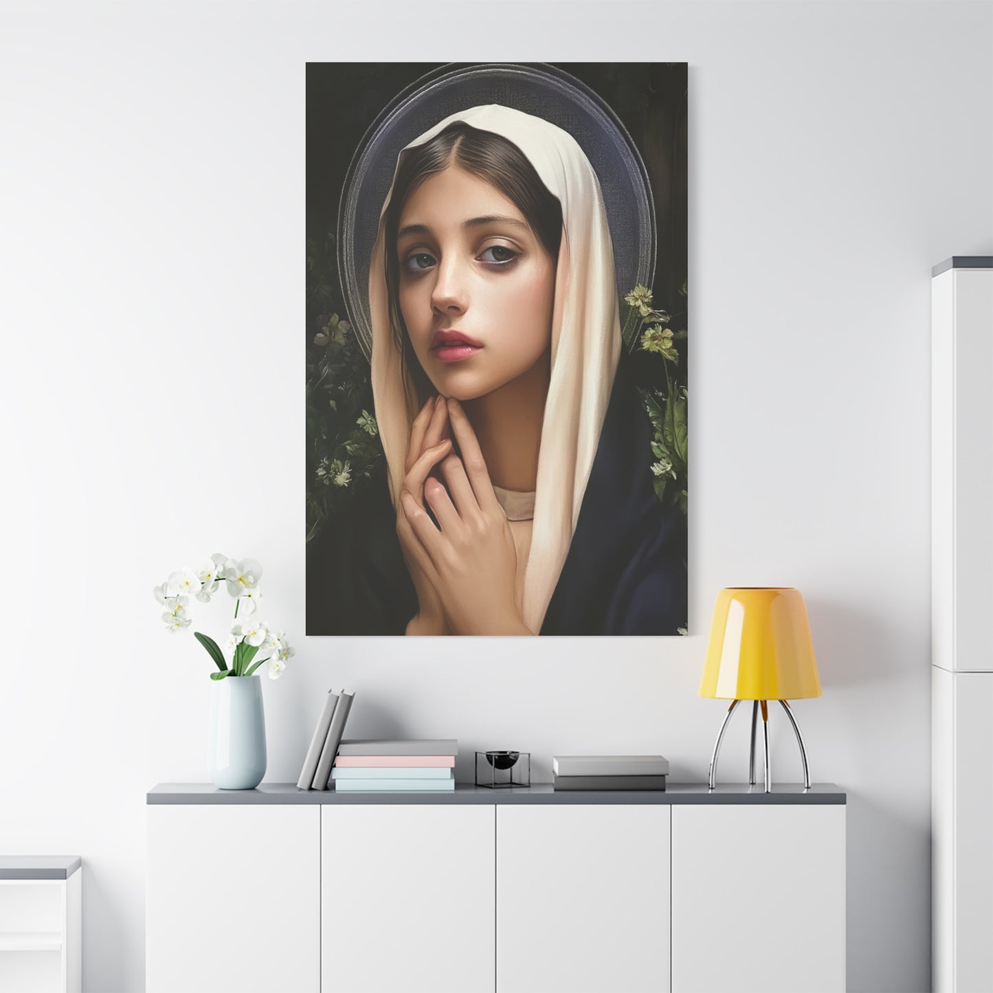 St. Elizabeth of Hungary Catholic Canvas Wall Art, Christian Decor