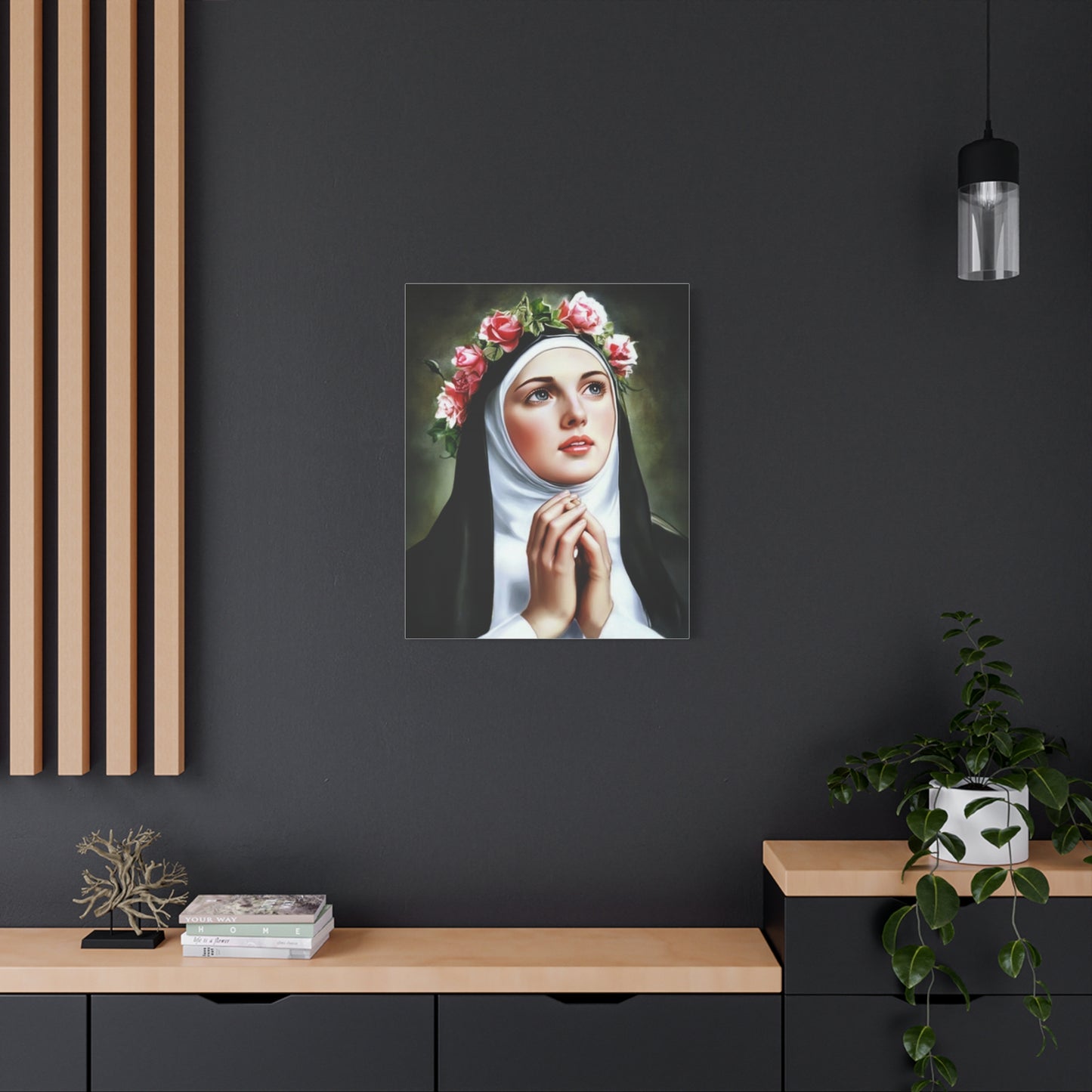 Ready To Hang - St. Rose of Lima Catholic Canvas Wall Art, Christian Decor