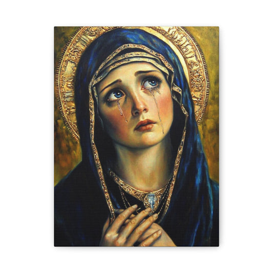 Ready to Hang - Our Lady of Sorrows Catholic Canvas Wall Art, Christian Decor