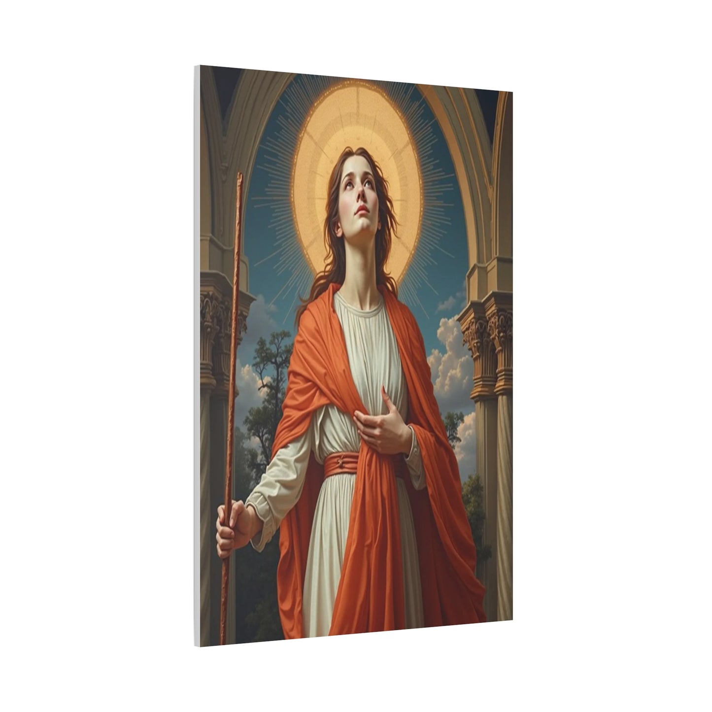 St Bibiana Canvas Print, Catholic Decor Wall, Gift Religious Christian