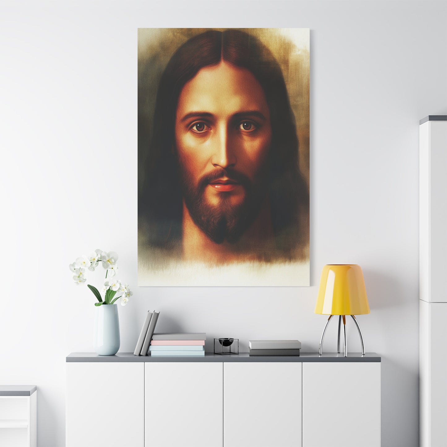 Jesus Holy Face Catholic Canvas Wall Art, Christian Decor