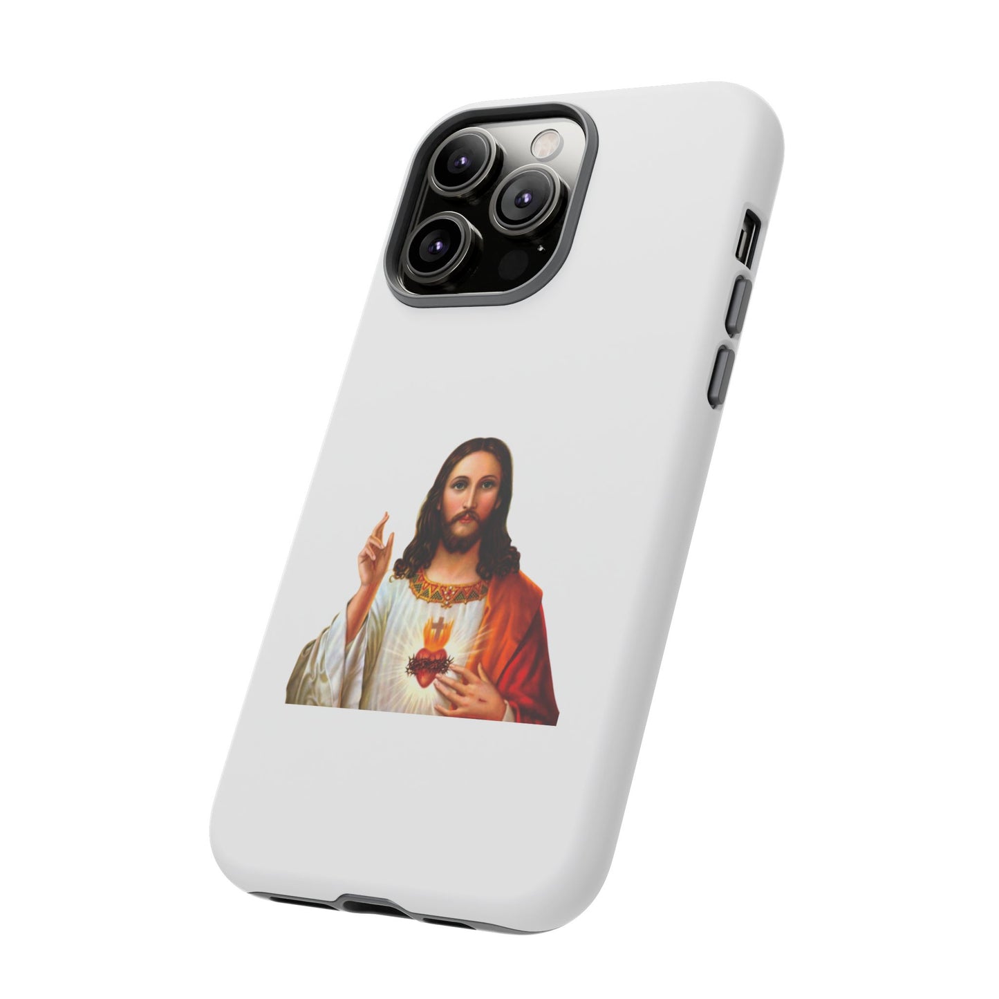 Artistic Phone Case Featuring Jesus, Tough Phone Case, Christian Gift, Religious Phone Cover, Inspirational Phone Accessory, Unique Jesus