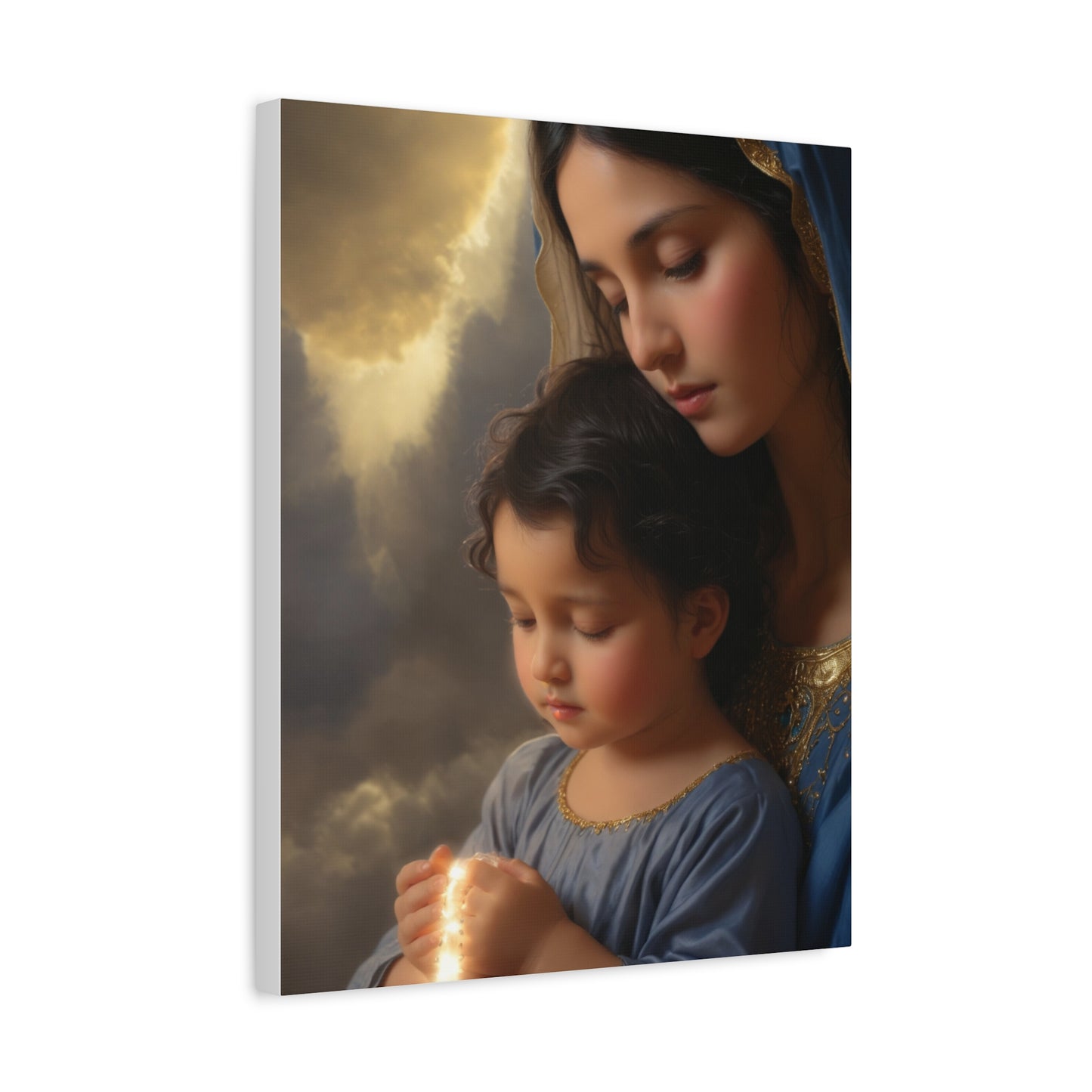 Mary and Baby Jesus Catholic Canvas Wall Art, Christian Decor