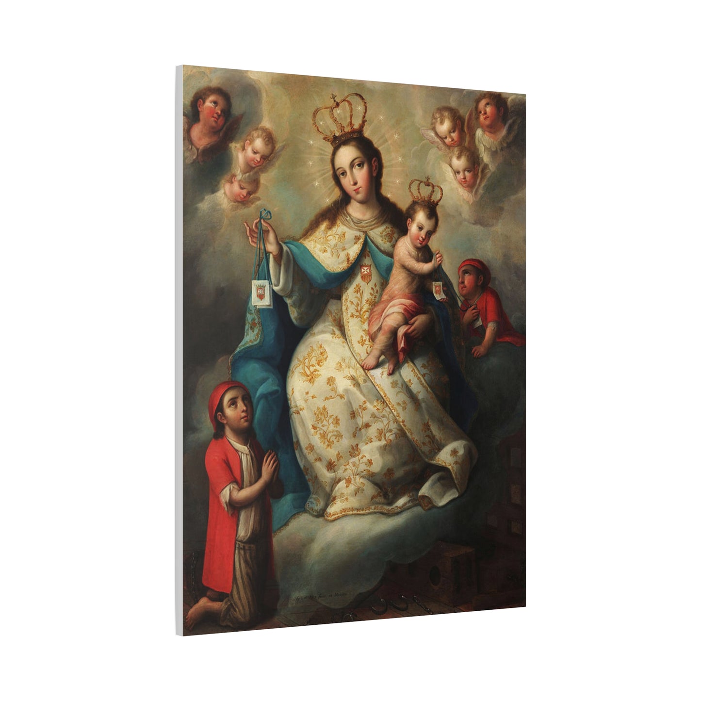 Virgin of Mercyu Catholic HQ Print on Canvas Ready To Hang - Virgin Mary Canvas
