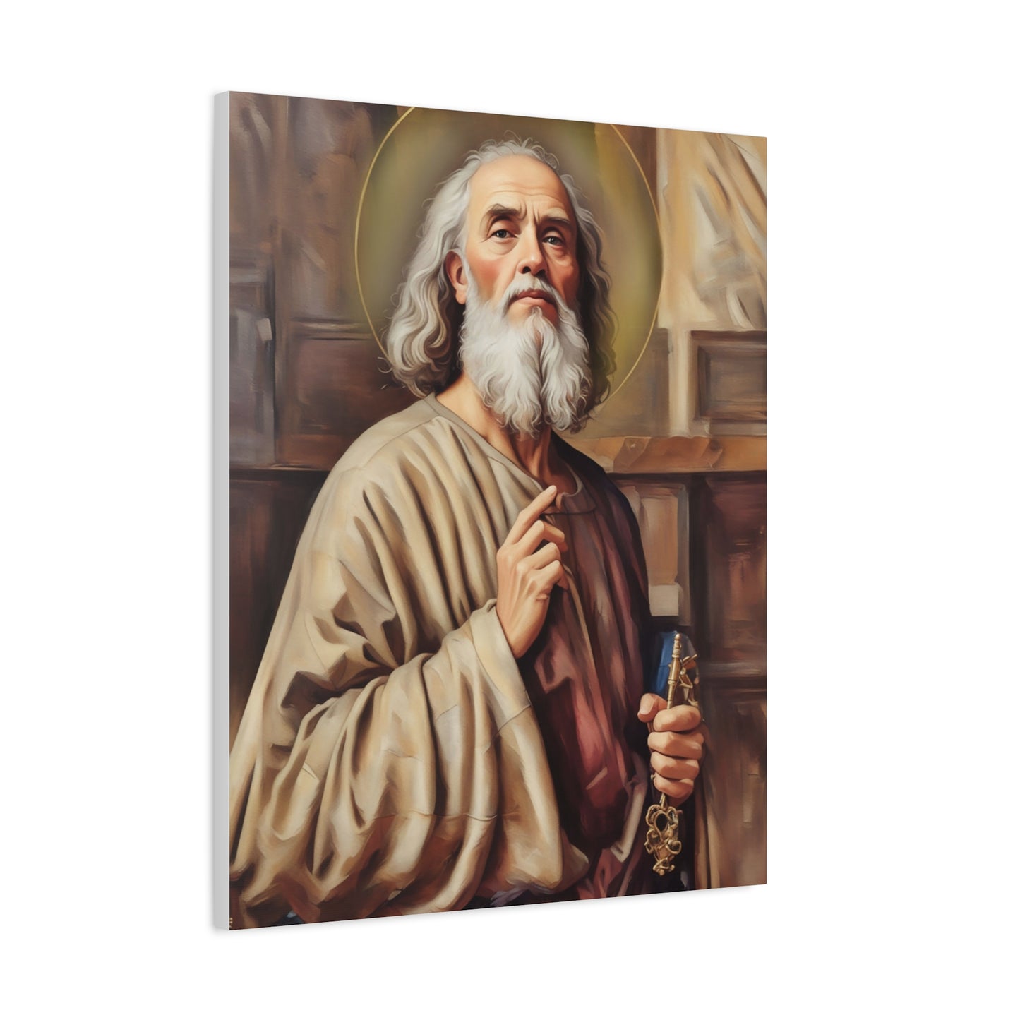 Ready to Hang - St. Peter the Apostle Catholic Canvas Wall Art, Christian Decor