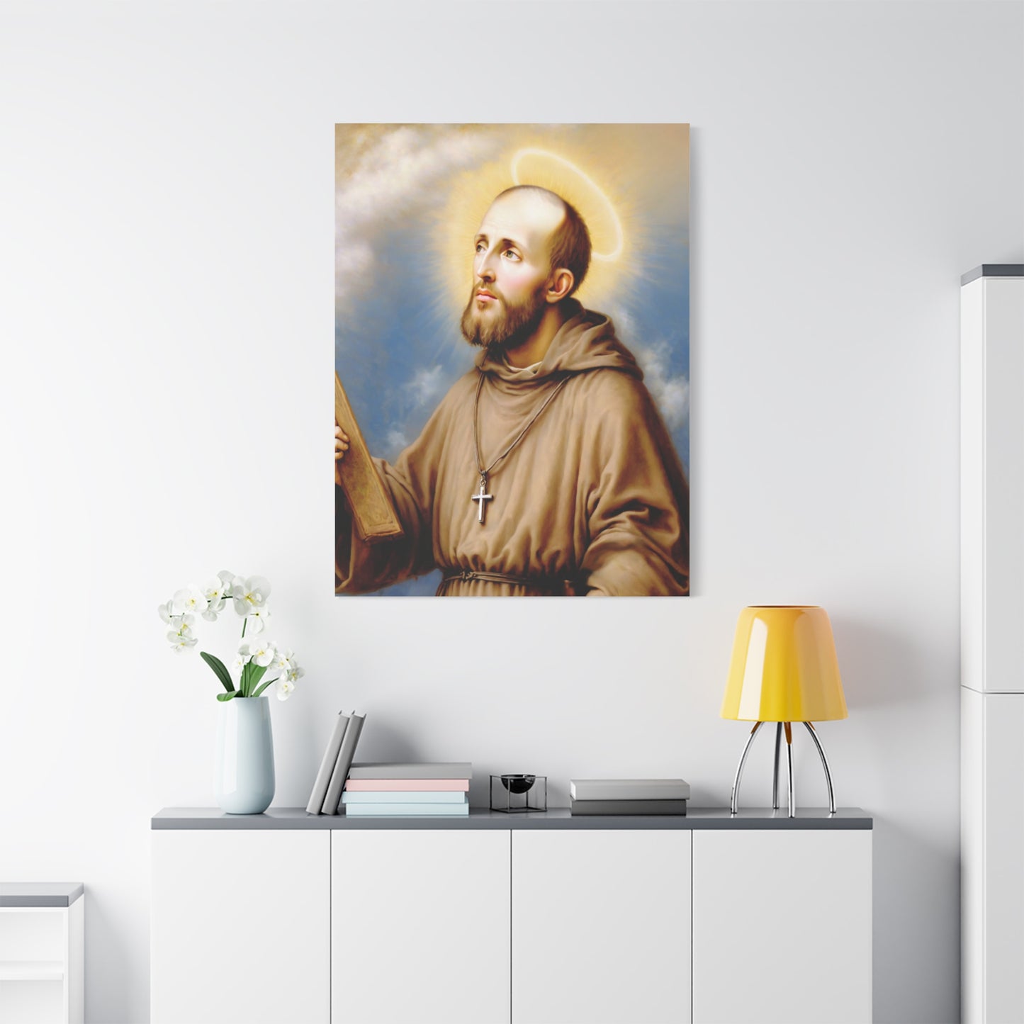 St. Francis de Sales Catholic Canvas Wall Art, Christian Decor