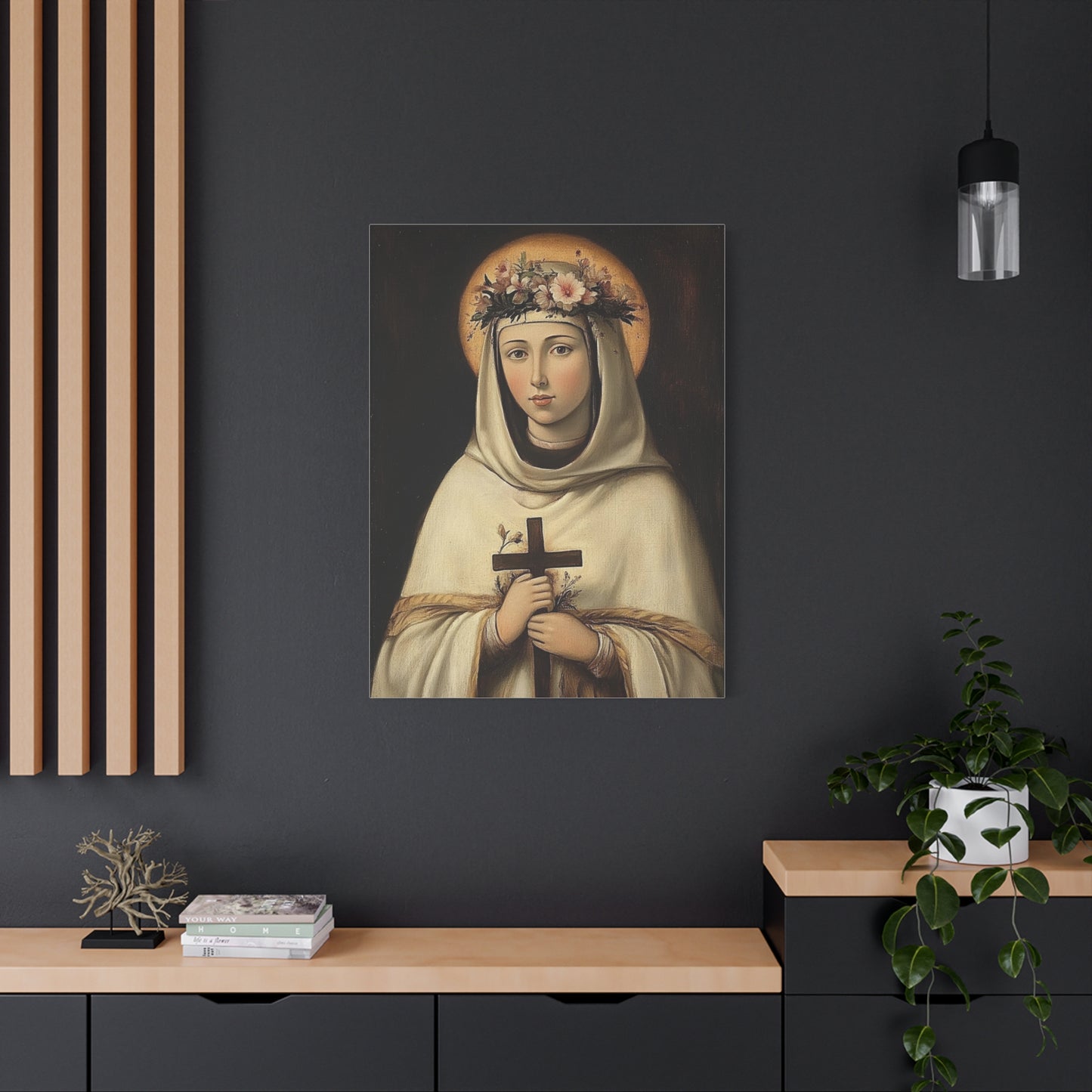 Ready To Hang - St. Rose of Lima Catholic Canvas Wall Art, Christian Decor