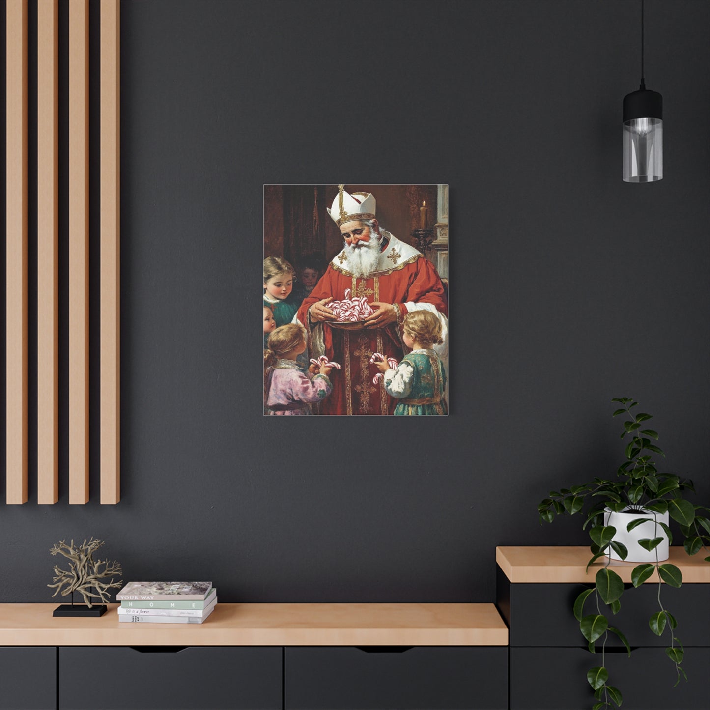 St. Nicholas of Bari - St. Nicholas of Myra Canvas Wall Art, Christian Decor