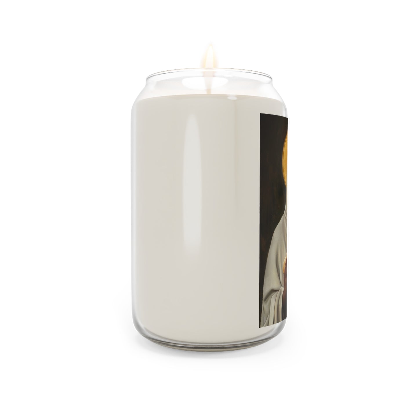 St. Benedict the Moor Catholic Serenity Scented Candle, 13.75oz | Relaxation Gift, Home Decor, Calm Atmosphere, Religious Decor