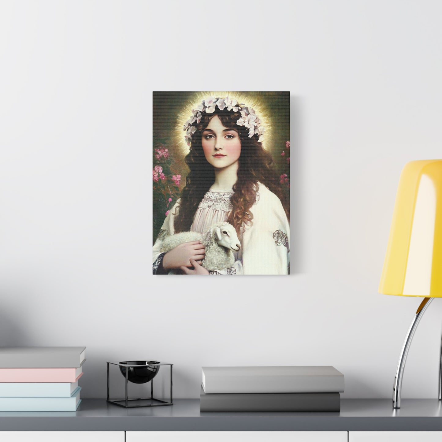 Agnes of rome stCanvas Wall Art, Christian Decor