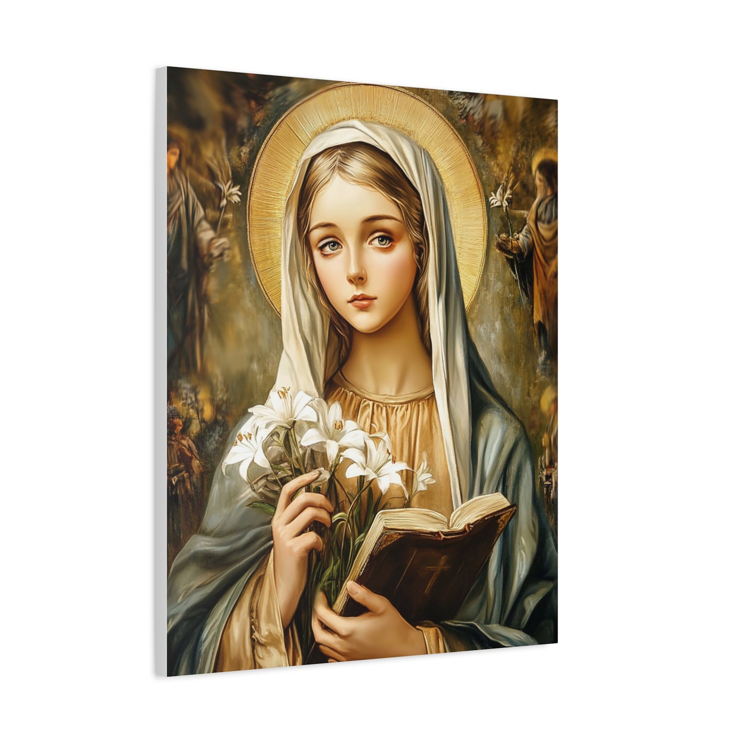 St. Dymphna Catholic Canvas Wall Art, Christian Decor