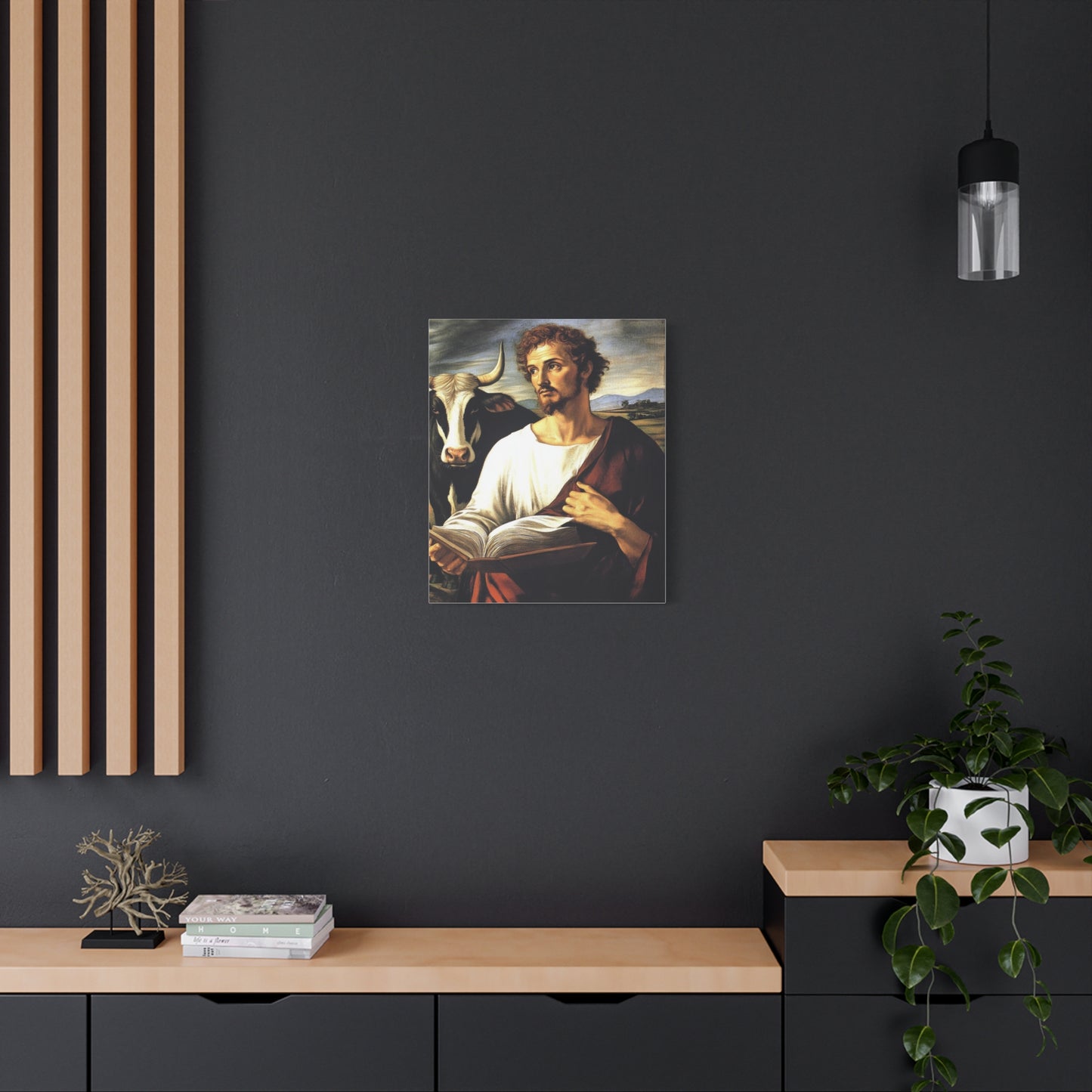 St. Luke the Evangelist Catholic Canvas Wall Art, Christian Decor